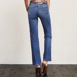REFORMATION ReDone Levi’s Cropped Fit Flare 24” XS